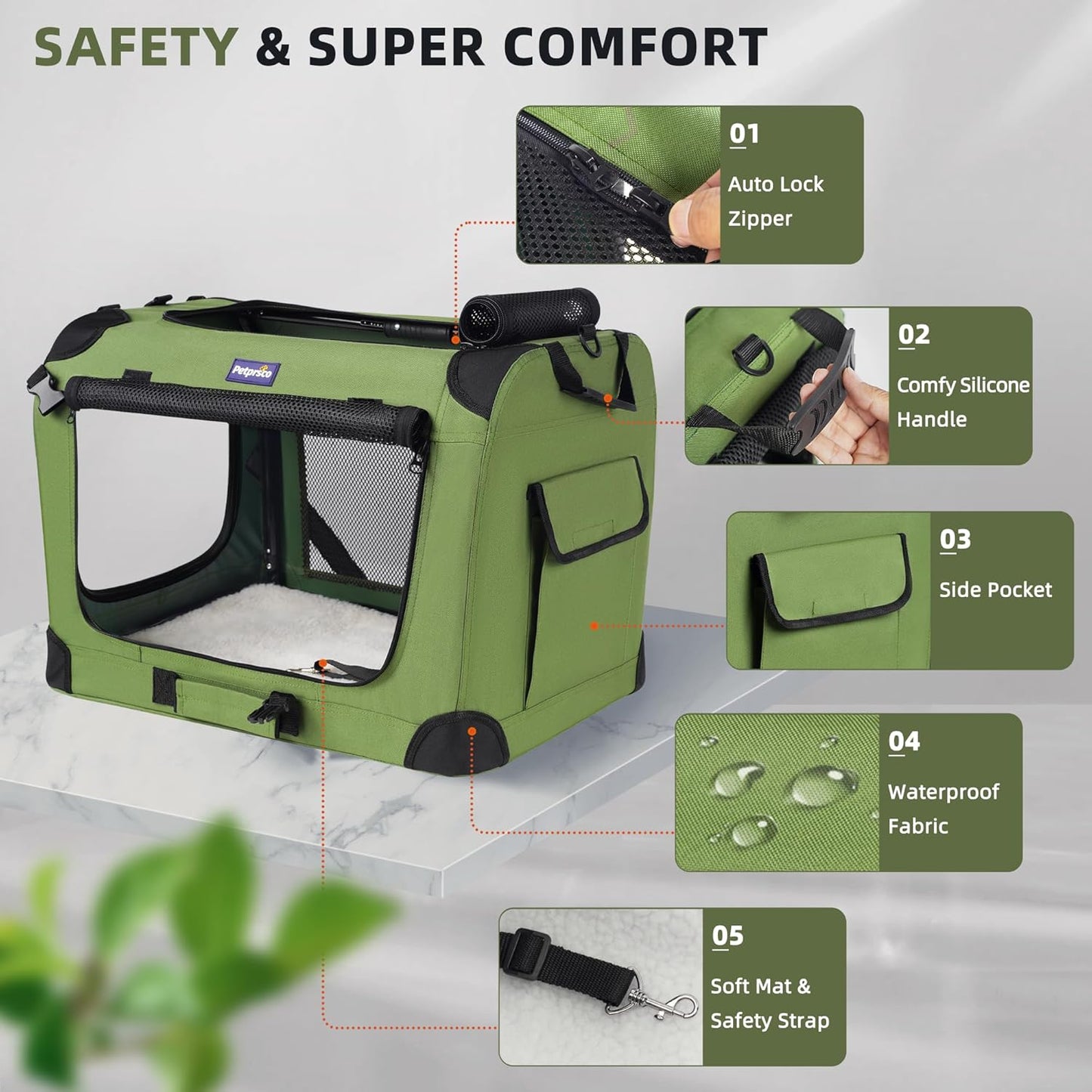 Large Cat Carrier for 2 Cats Small Medium Dogs, Soft Pet Carrier 24X17X17 for Traveling with Warm Blanket Foldable Bowl and Washable Pad