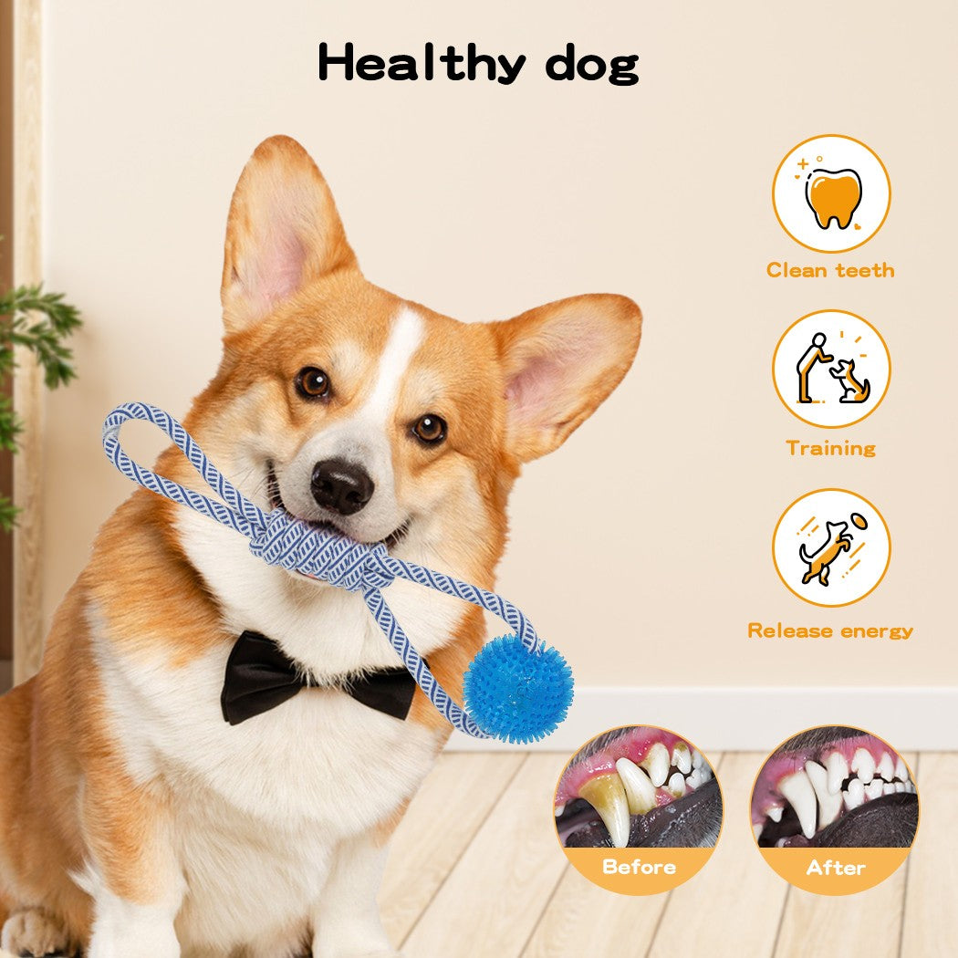 Dog Chew Toys Squeaky Puppy Pet Rope Plush Toy Teething 5 Styles