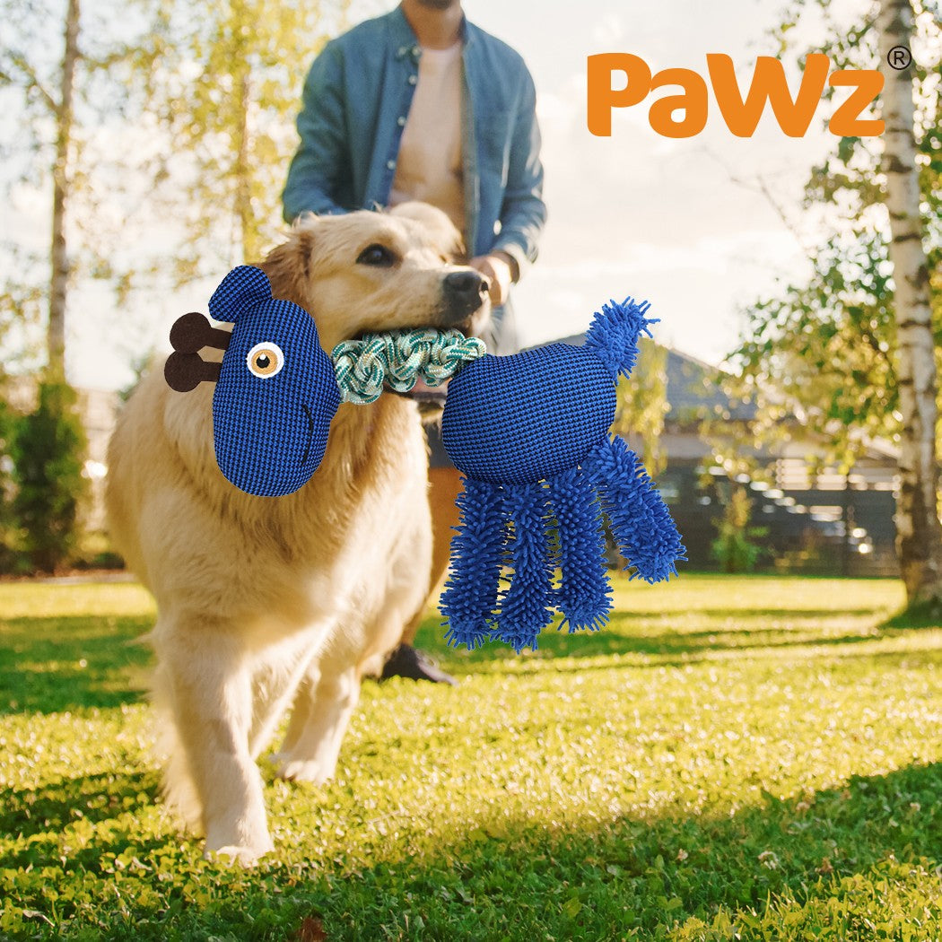 Dog Chew Toys Squeaky Puppy Pet Rope Plush Toy Teething 5 Styles