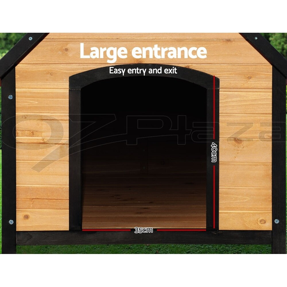 I.Pet Dog Kennel Extra Large Wooden House Outdoor Pet Puppy Kennels Weatherproof