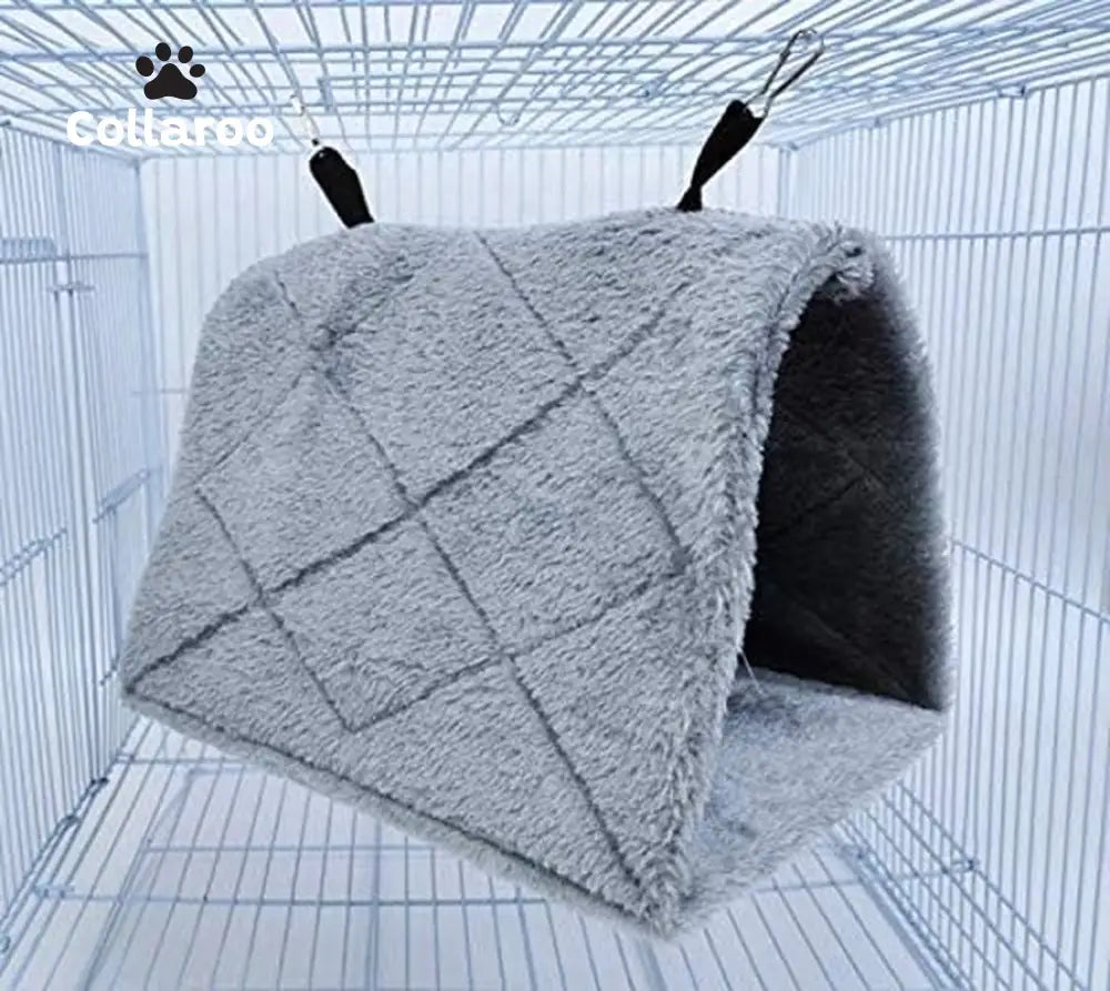 2 Pack Warm Bird Nest House, Bed Hanging Hammock Toy Sleeping Bed Plush Hanging Snuggle Cave Happy Hut for Pet Parrot Parakeet Cockatiel Conure Cockatoo African Grey Macaw Eclectus Amazon B