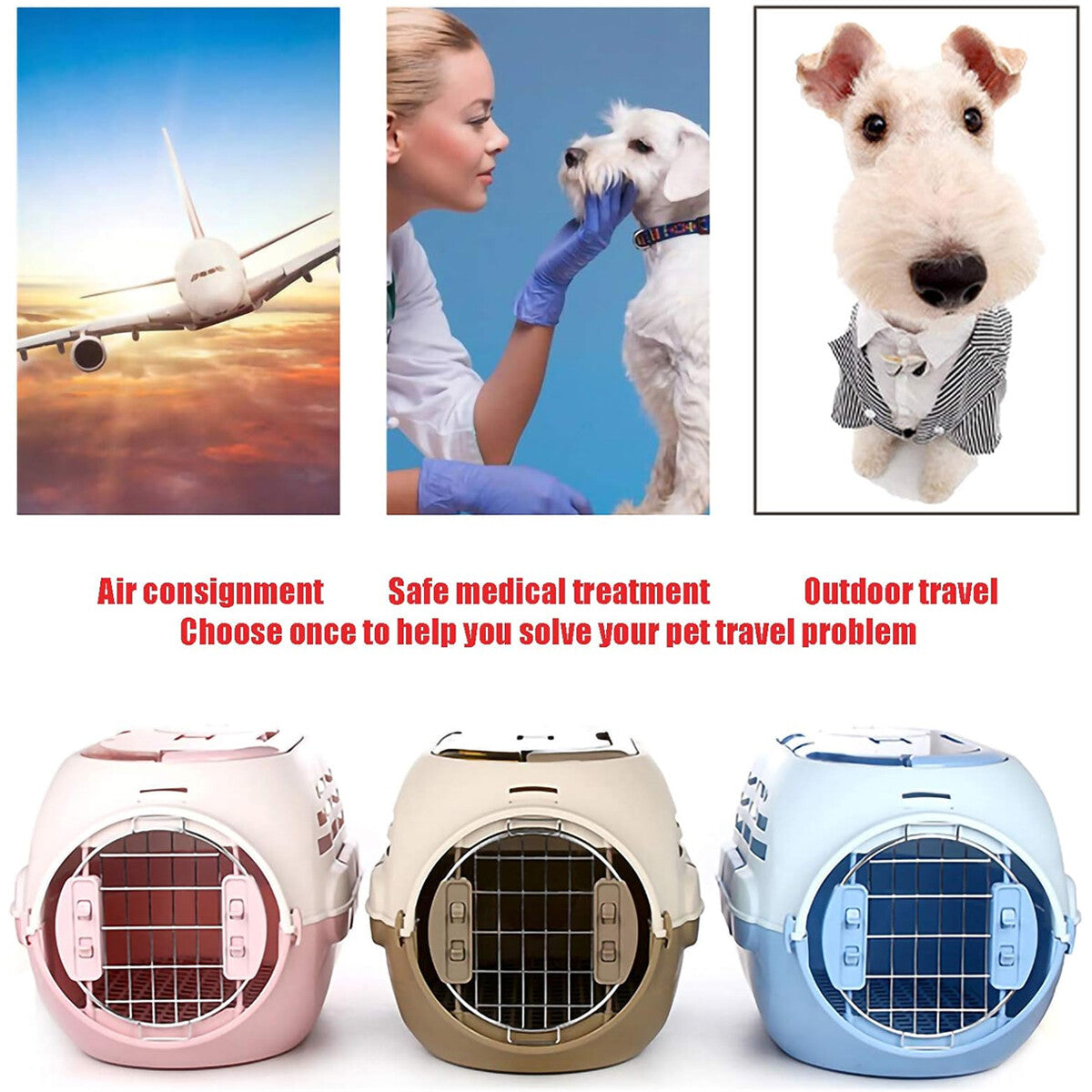 Dog and Cat Carrier Large with Sunroof
