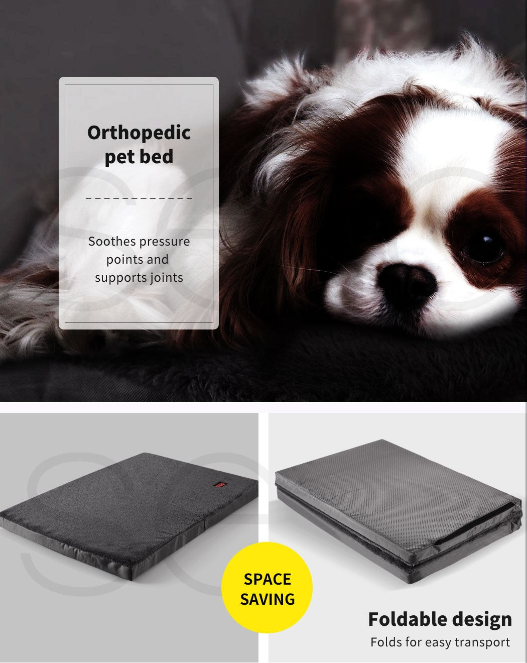 Pet Bed Foldable Dog Puppy Beds Cushion Pad Pads Soft Plush Cat Pillow XXL