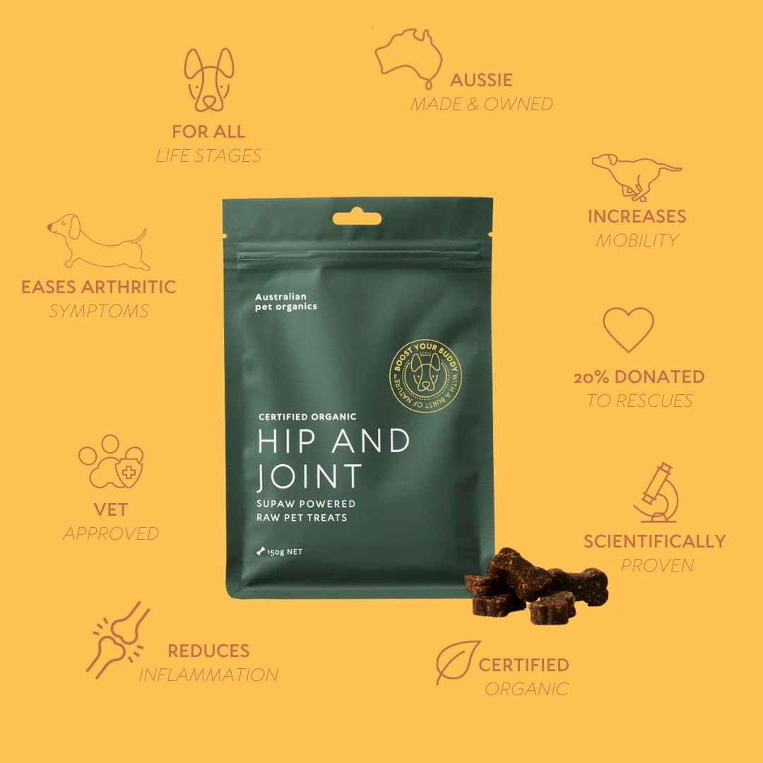 ™ by Australian Pet Organics Certified Organic Hip and Joint Dog Treat 150G