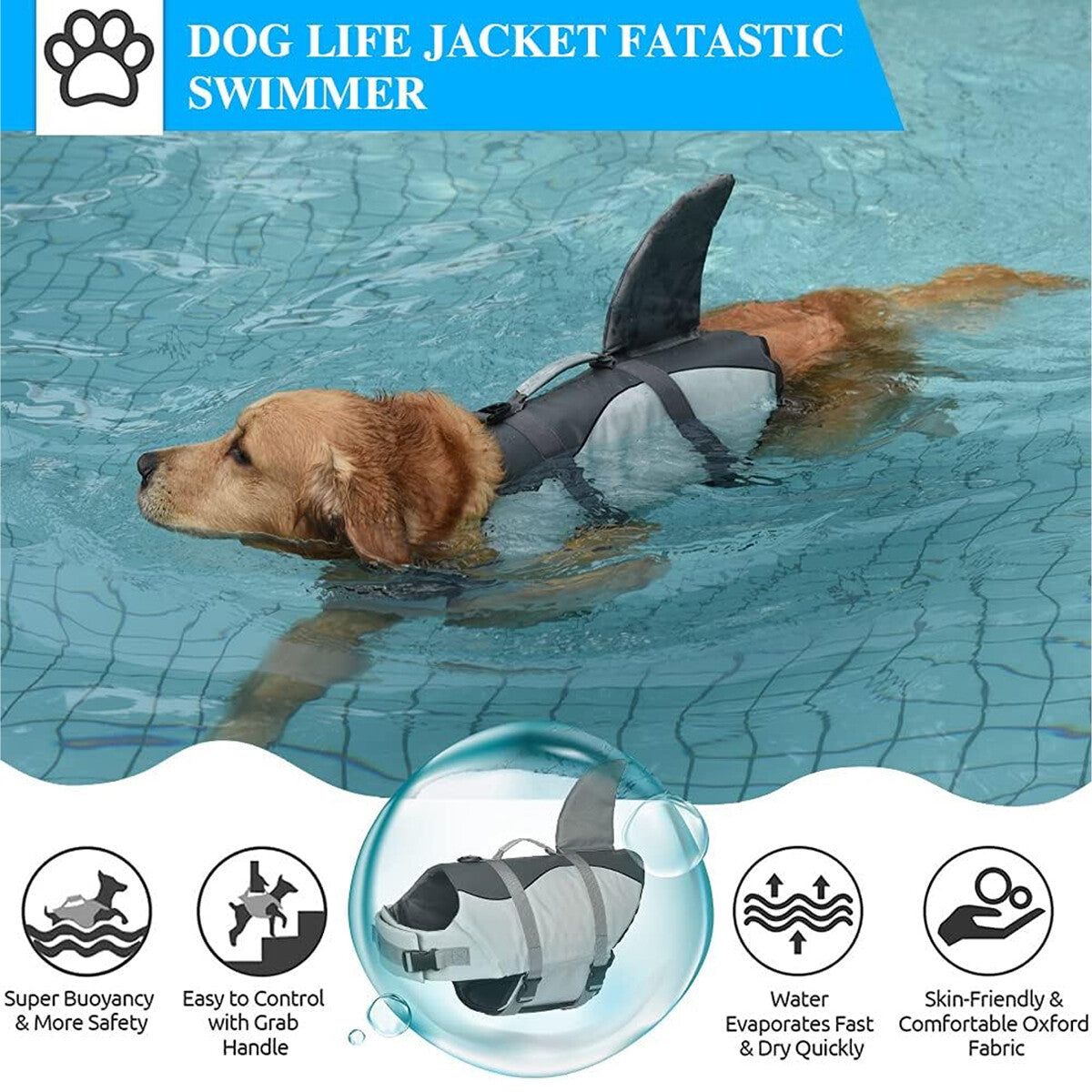 Dog Life Jacket Pet Safety Vest