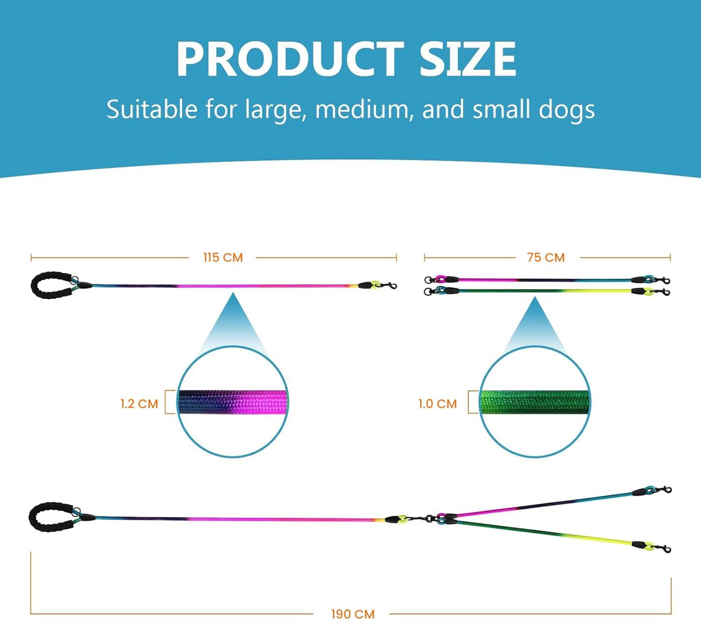360 Swivel No Tangle Dual Dog Leash