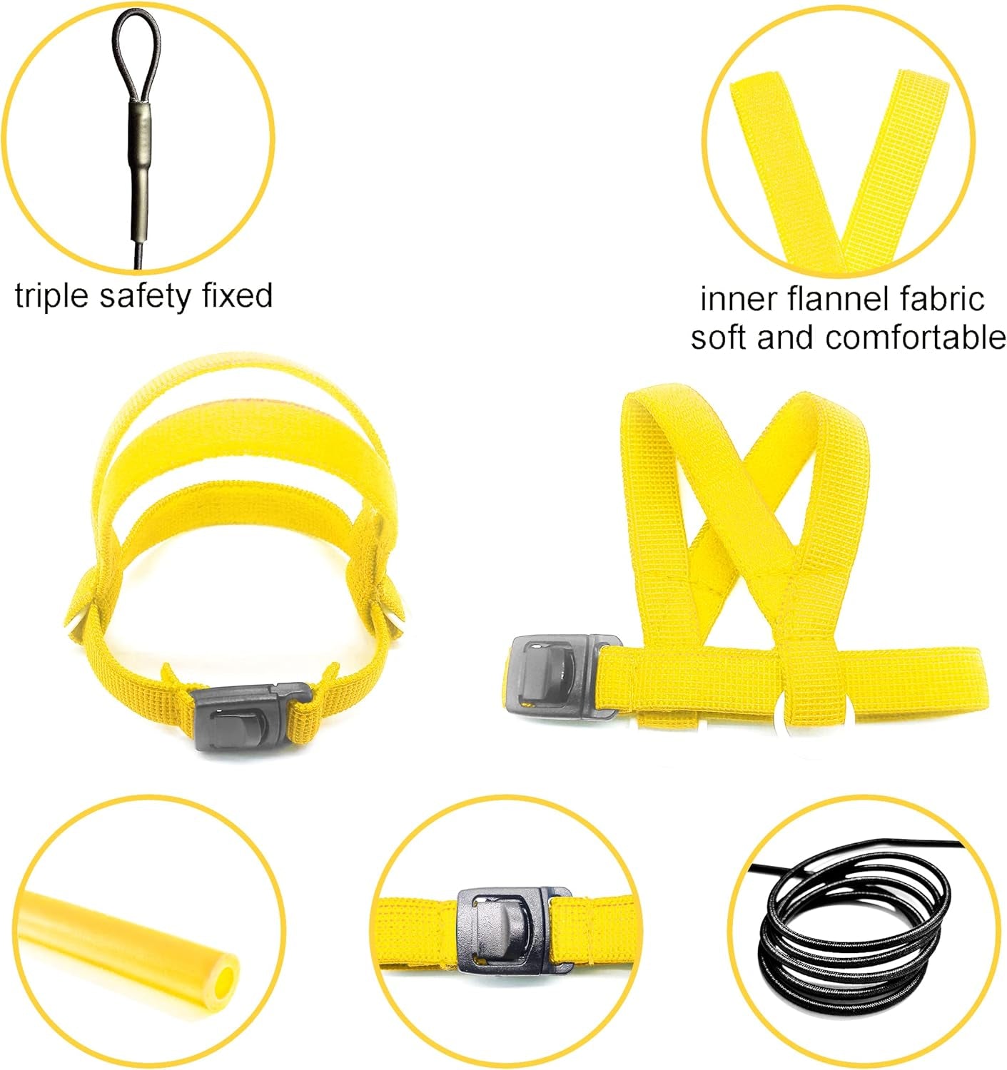 Bird Harness with Buckle Clip and a Leash, Easy to Wear for Bird Parrots Cockatiel S Size Weight 85-105 Grams, Yellow