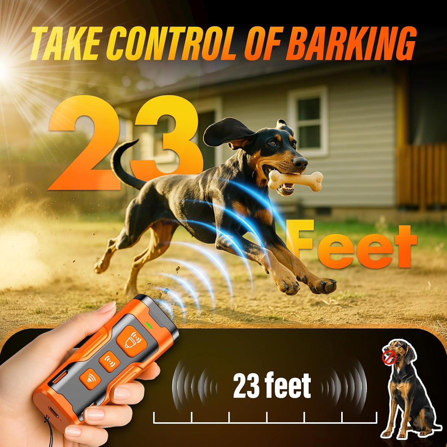 Dog Bark Deterrent Device, 6 Training Modes