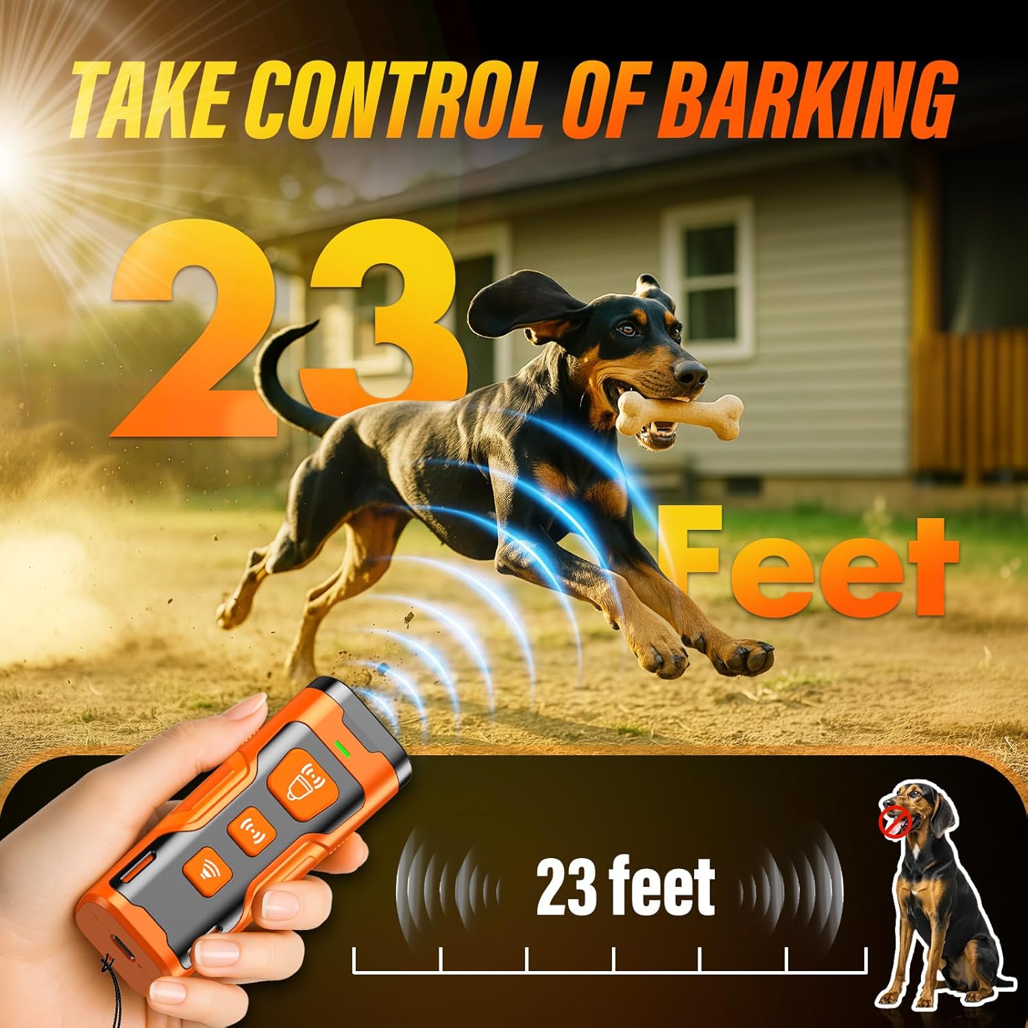Dog Bark Deterrent Device, 6 Training Modes