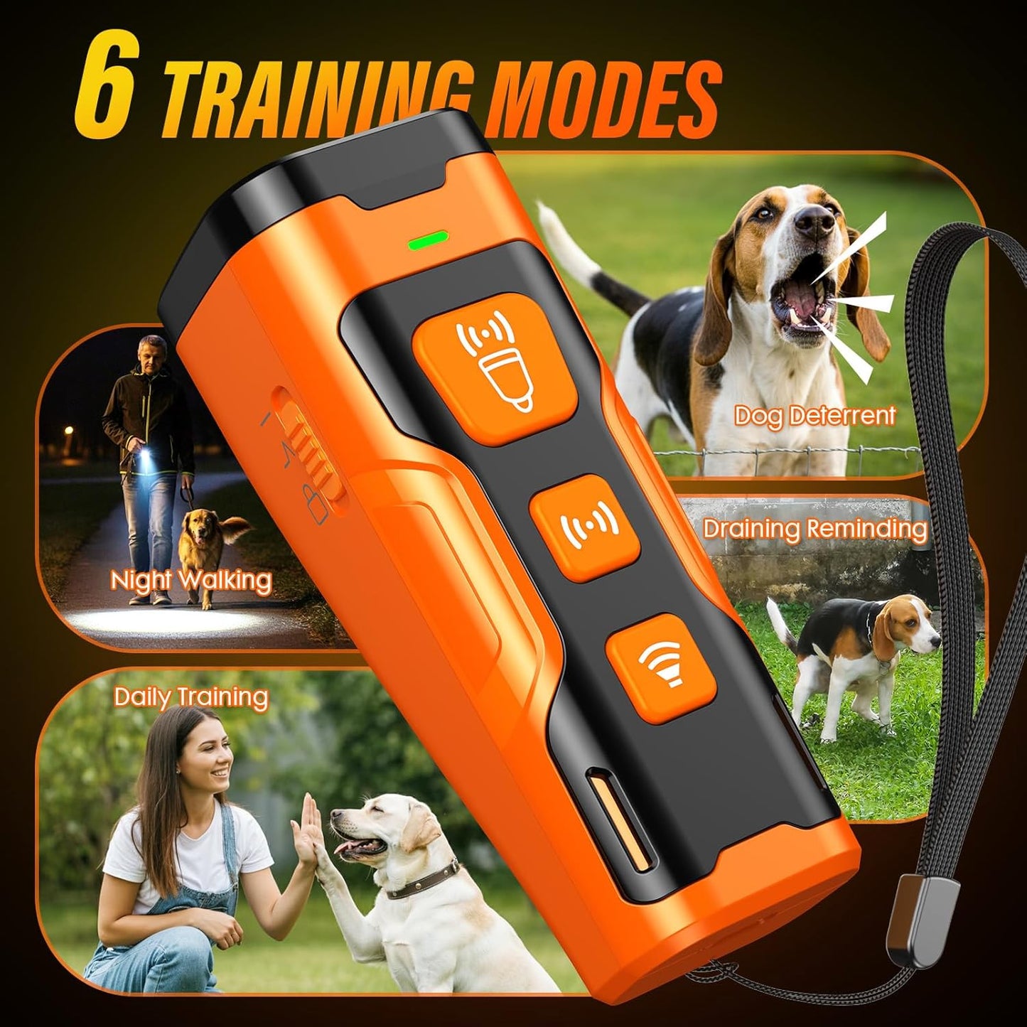 Dog Bark Deterrent Device, 6 Training Modes