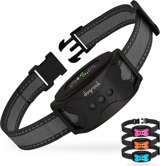 Rechargeable Dog Bark Collar | Smart Collar for Dog Training | No Shock | Beep & Vibration | No Bark Collar for Dogs | anti Bark Collar for Large Dog, Medium Dog, Small Dog | 12-110 Lbs