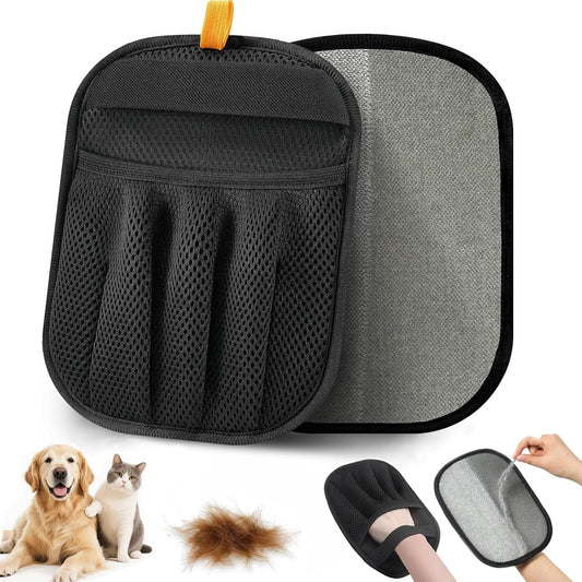 Pet Hair Remover Glove for Cats & Dogs, 2025 Newly Upgraded Five-Finger Electrostatic Pet Hair Removal Gloves, Reusable Pet Fur Grooming Mitt Tool for Clothing, Couch, Carpet, Car Seat
