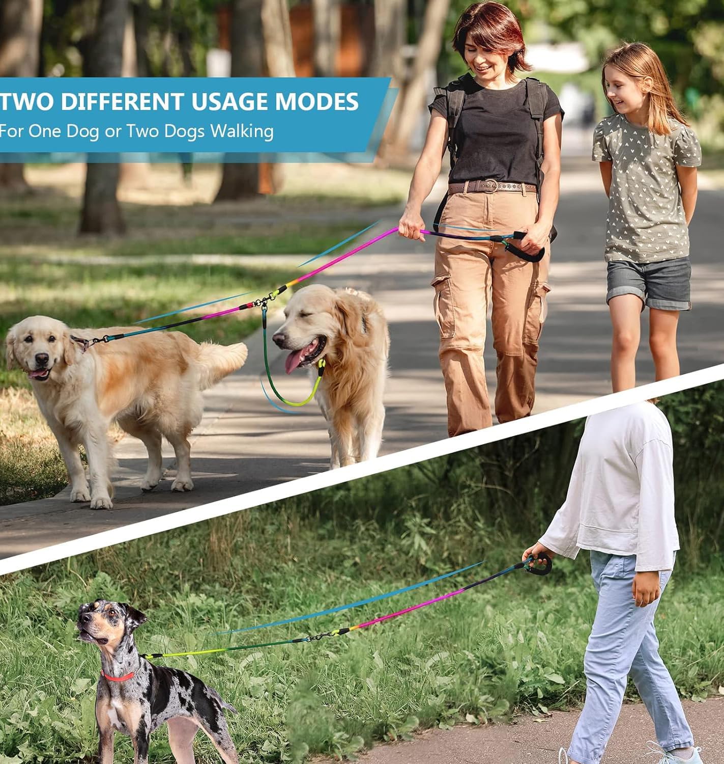 360 Swivel No Tangle Dual Dog Leash