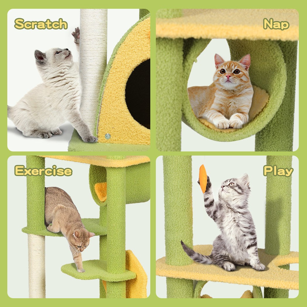 Cat Tree Kitten Furniture Condo Scratching Post Scratcher Multi-Level