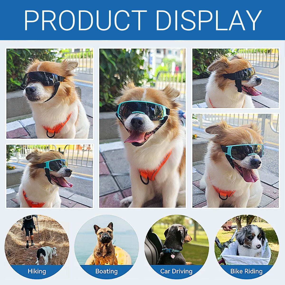 Dog Sunglasses UV Eye Protection Goggles