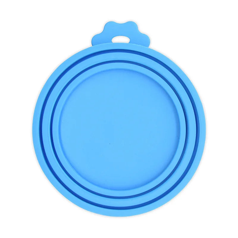 A Set of Reusable Pet Food Can Cover and Spoon Portable Dogs Cat Storage Tin Cap Lid Seal Cover Health Pet Supplies Pet Lids Can