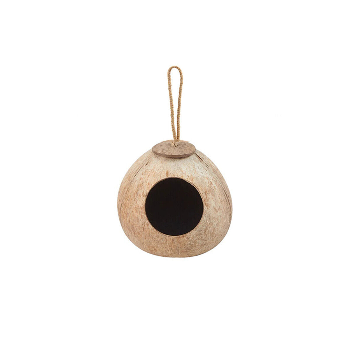 Eco-Friendly Coconut Shell Bird Nest Safe Parrot Parakeet Home Cage Feeder Hut