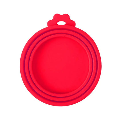 A Set of Reusable Pet Food Can Cover and Spoon Portable Dogs Cat Storage Tin Cap Lid Seal Cover Health Pet Supplies Pet Lids Can