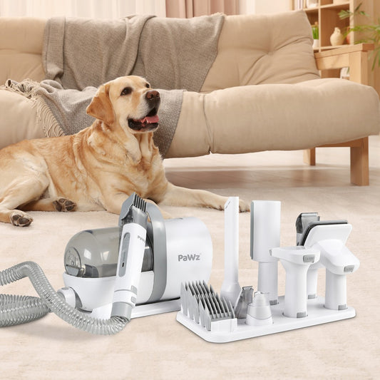 7 in 1 Pet Grooming Kit Vacuum Dog Cat Hair Dryer Remover Clipper Brushes