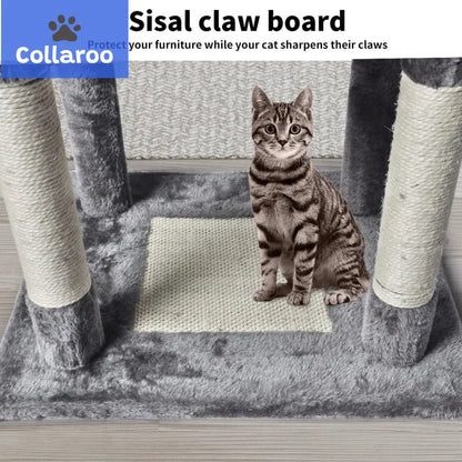 Pawz 130Cm Cat Tree Toy Scratching Post Scratcher Tower Condo Wooden House Grey