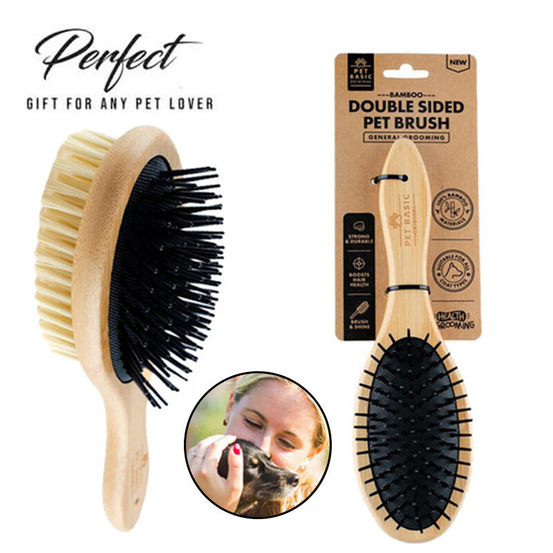 Bamboo Double Sided Grooming Brush 