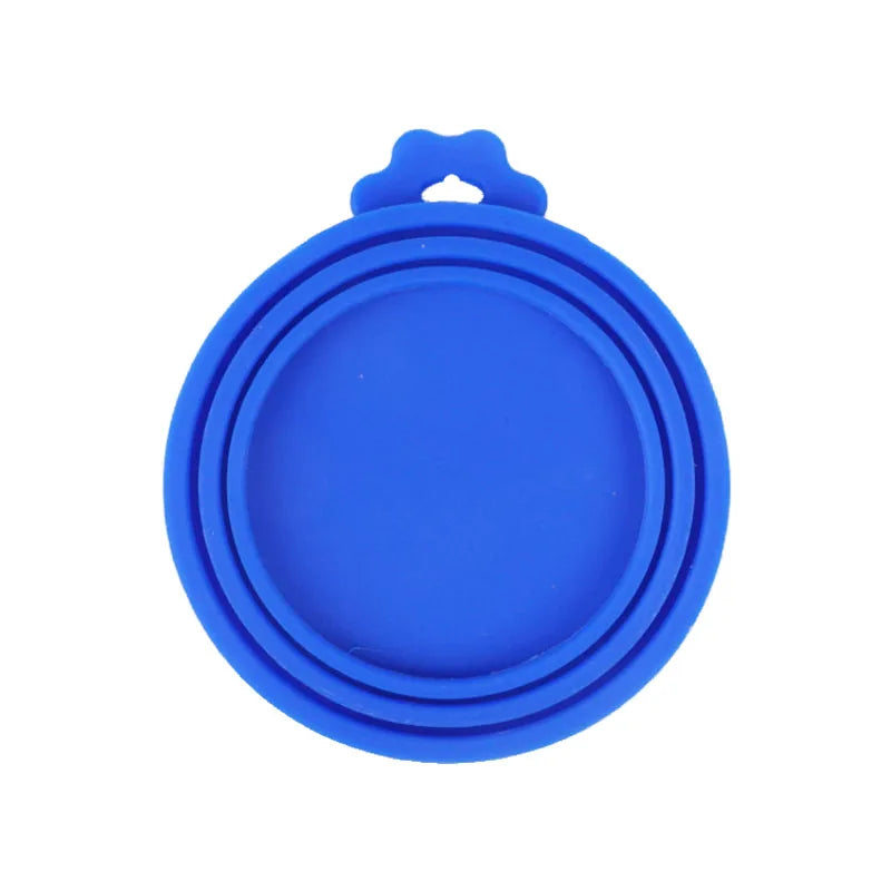 A Set of Reusable Pet Food Can Cover and Spoon Portable Dogs Cat Storage Tin Cap Lid Seal Cover Health Pet Supplies Pet Lids Can