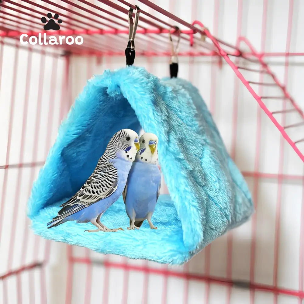 2 Pack Warm Bird Nest House,  Bed Hanging Hammock Toy Sleeping Bed Plush Hanging Snuggle Cave Happy Hut for Pet Parrot Parakeet Cockatiel Conure Cockatoo African Grey Macaw Eclectus Amazon B