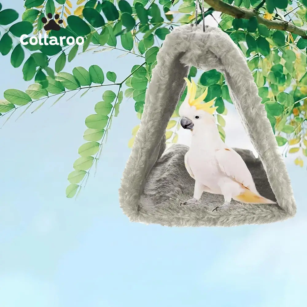 2 Pack Warm Bird Nest House,  Bed Hanging Hammock Toy Sleeping Bed Plush Hanging Snuggle Cave Happy Hut for Pet Parrot Parakeet Cockatiel Conure Cockatoo African Grey Macaw Eclectus Amazon B