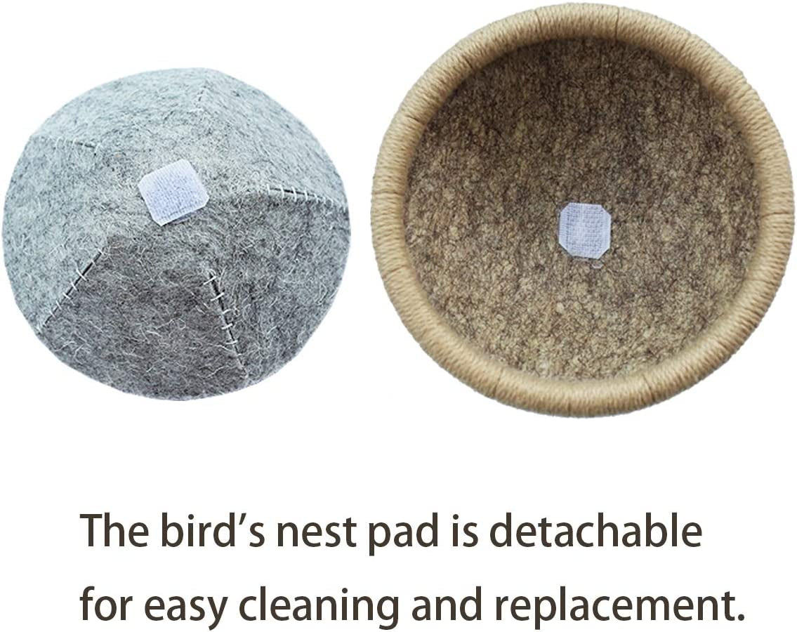 Bird Nest Canary Finch Parrot Nest with Felt（4.5 Inches）