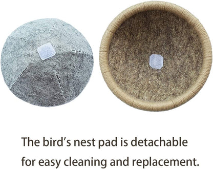 Bird Nest Canary Finch Parrot Nest with Felt（4.5 Inches）