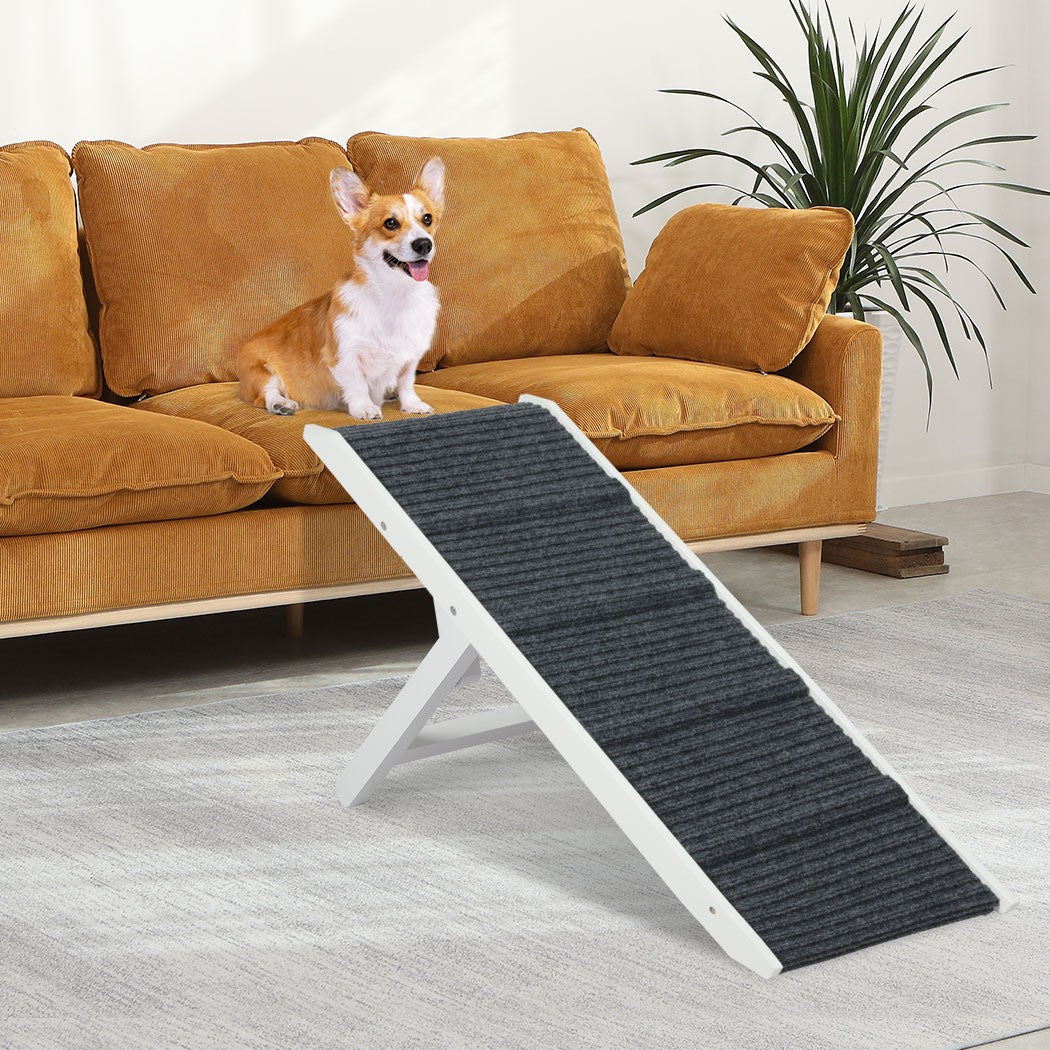 Pawz Dog Ramp Adjustable Height Stair for Bed Sofa Cat Dogs Folding Portable