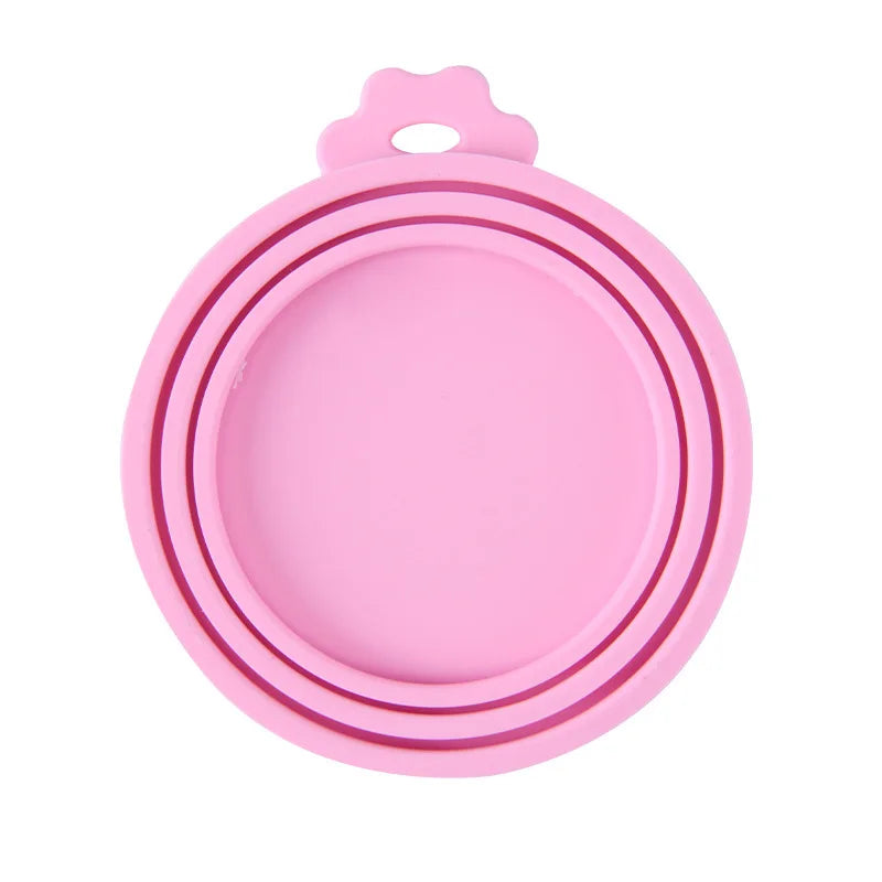 A Set of Reusable Pet Food Can Cover and Spoon Portable Dogs Cat Storage Tin Cap Lid Seal Cover Health Pet Supplies Pet Lids Can