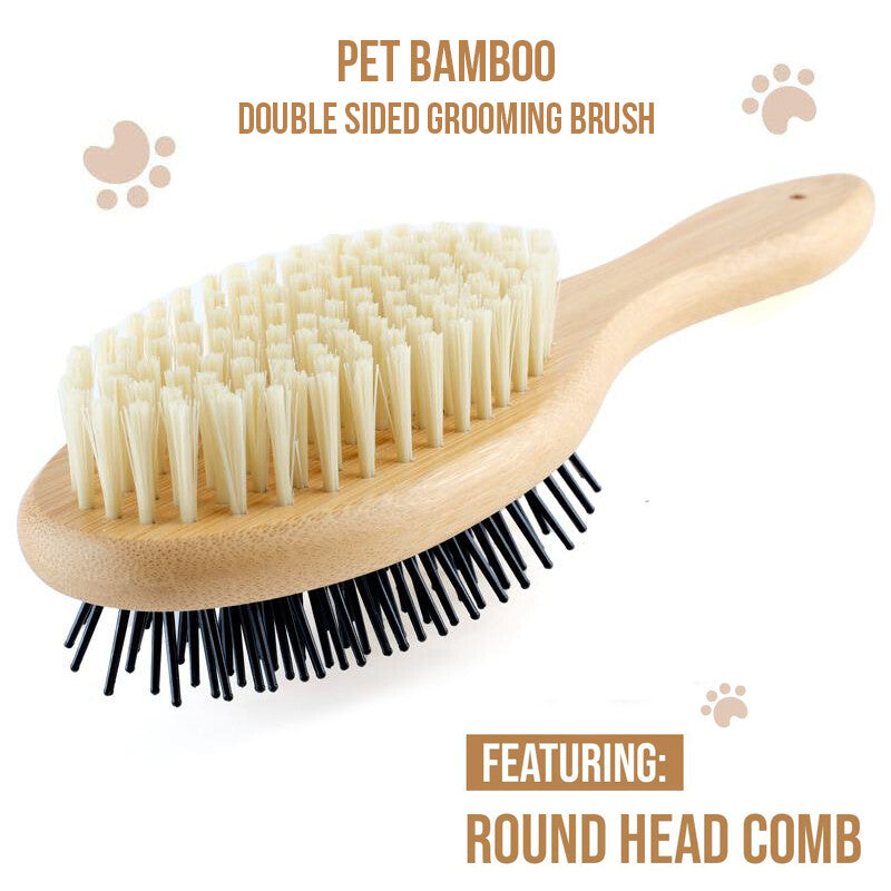 Bamboo Double Sided Grooming Brush 