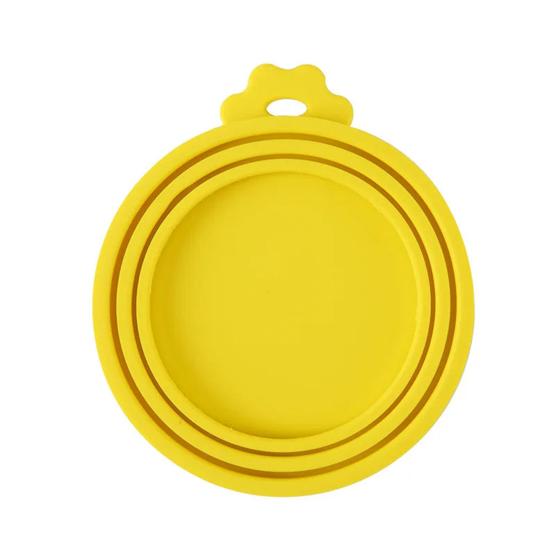 A Set of Reusable Pet Food Can Cover and Spoon Portable Dogs Cat Storage Tin Cap Lid Seal Cover Health Pet Supplies Pet Lids Can