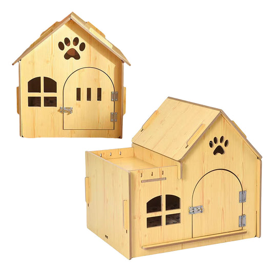 Indoor/Outdoor Wooden Pet House 
