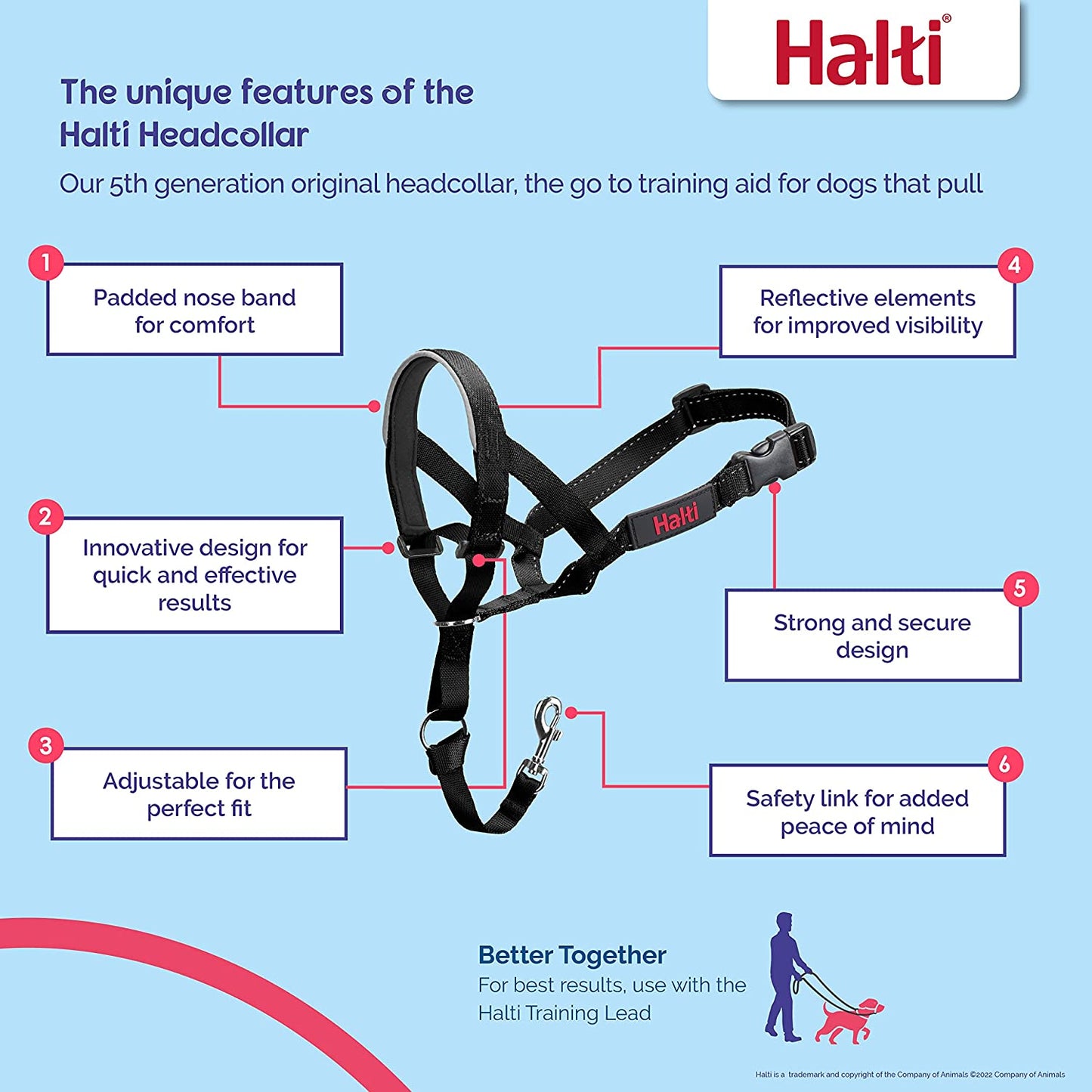 Halti Head Collar for Dogs, Size 3, Black