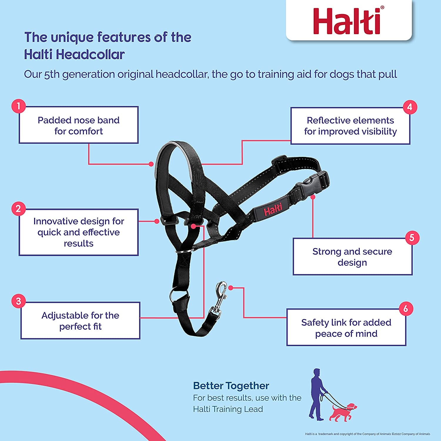 Halti Head Collar for Dogs, Size 3, Black