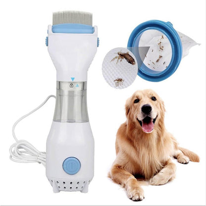Electric Lice Vacuum Comb for Hair Treatment and Removal, Eletric Dog Tick Remover Fit for Dog, Cat and Pets, Hair Grooming Tool with Specialize