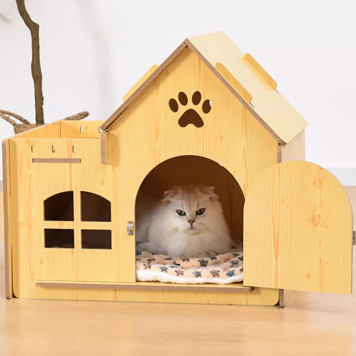 Indoor/Outdoor Wooden Pet House 
