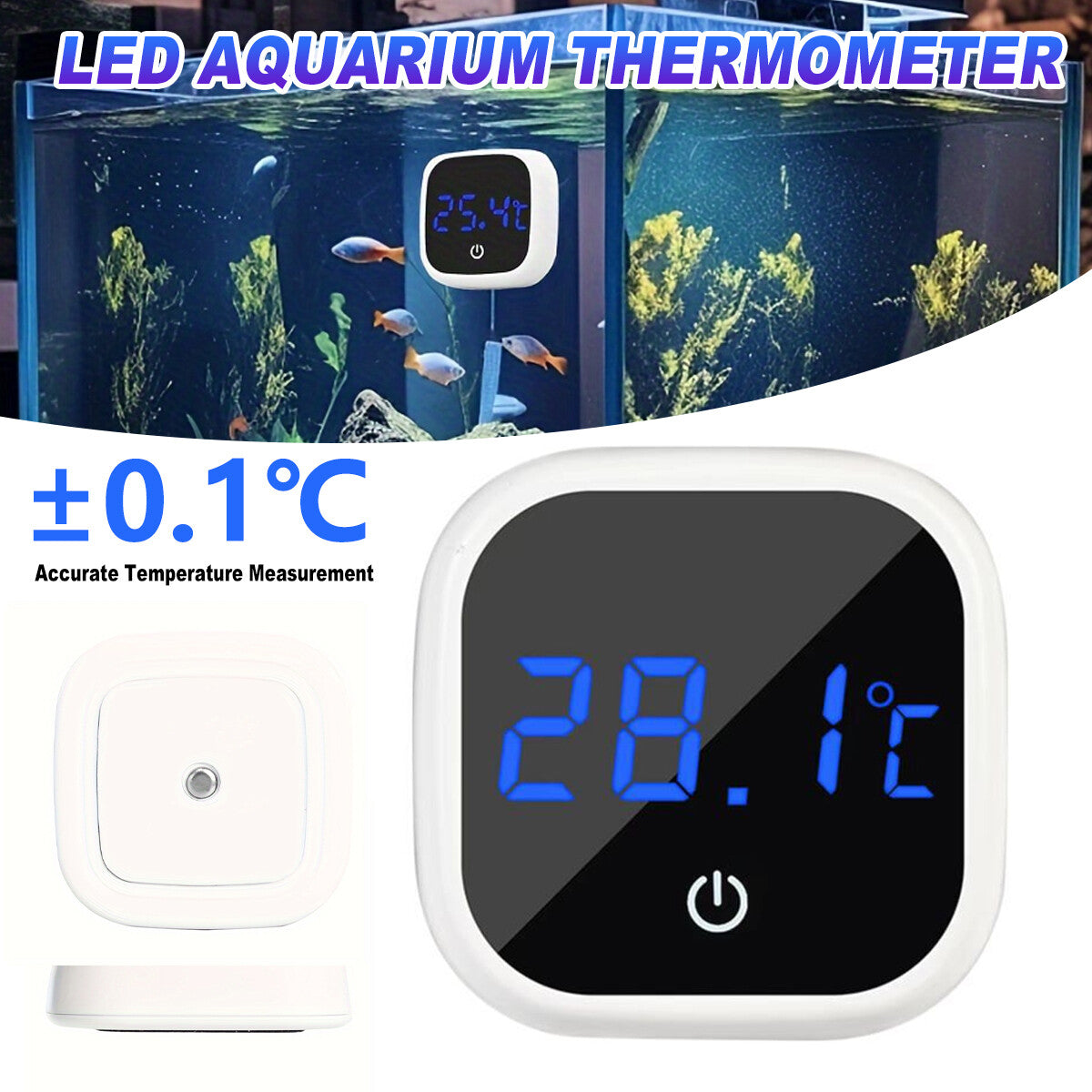 External Touch Screen Aquarium Thermometer 