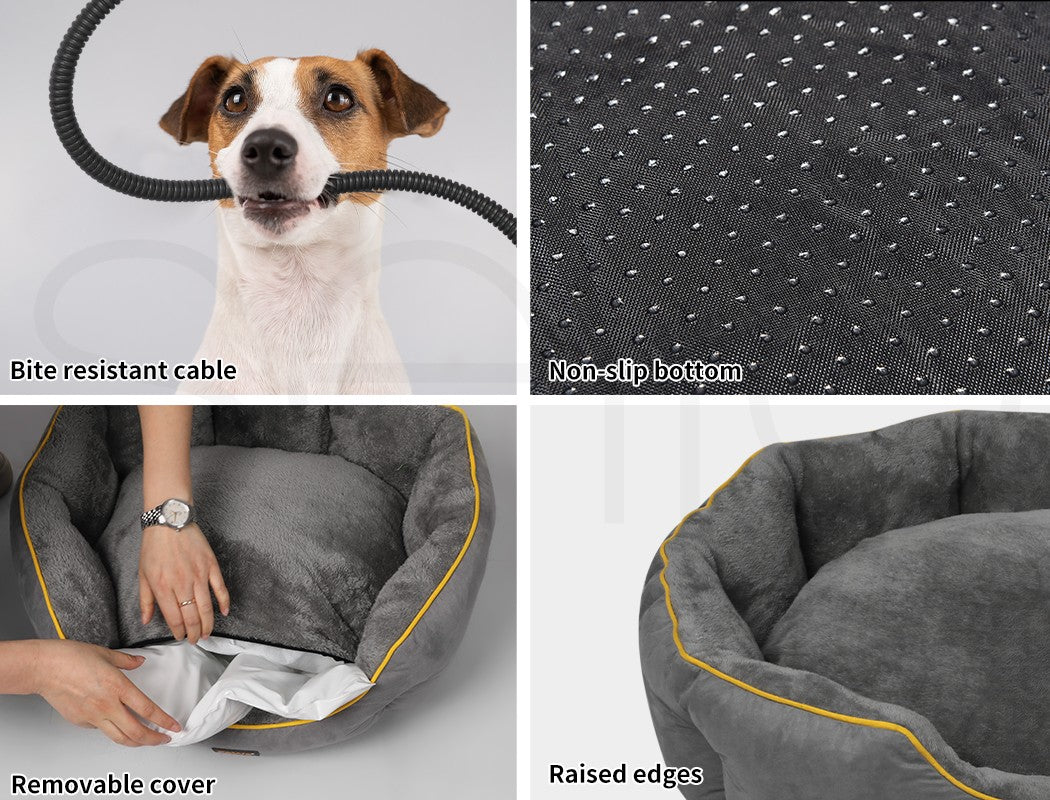 Pawz Electric Pet Heater Bed Heated Mat Cat Dog Heat Blanket Removable Cover