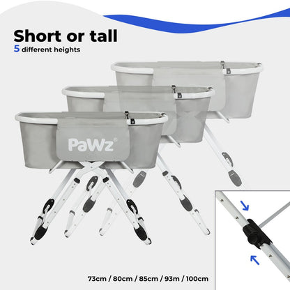 Foldable Pet Bath Tub W/ Adjustable Height for Small & Medium Dogs Cats