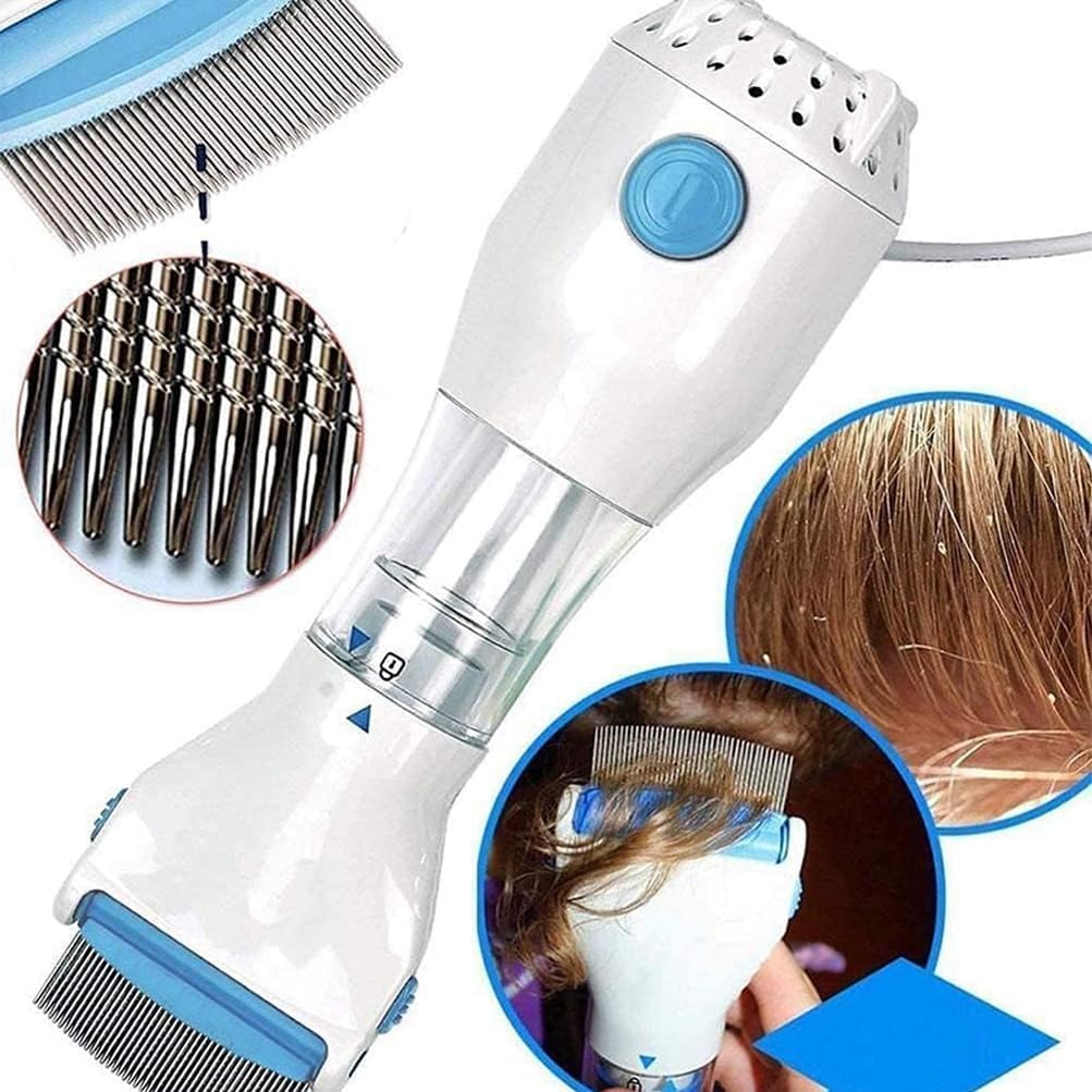 Electric Lice Vacuum Comb for Hair Treatment and Removal, Eletric Dog Tick Remover Fit for Dog, Cat and Pets, Hair Grooming Tool with Specialize