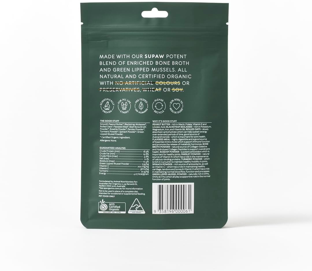 ™ by Australian Pet Organics Certified Organic Hip and Joint Dog Treat 150G
