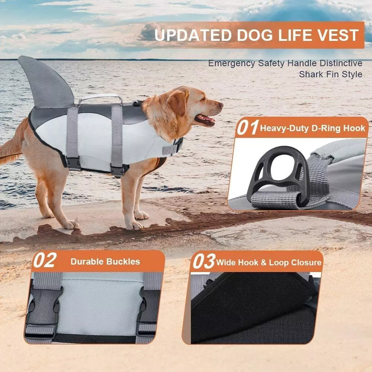 Dog Life Jacket Pet Safety Vest