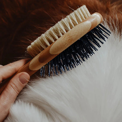 Bamboo Double Sided Grooming Brush 