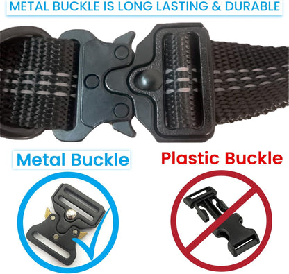 Wikiray Premium Hands-Free Double Dog Lead with Durable Metal Buckle, Adjustable Coupler & Comfortable Handle Pad – Versatile Design for Walking One or Two Dogs (Gray)