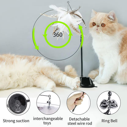 5 Pcs Feather Teaser Cat Toy