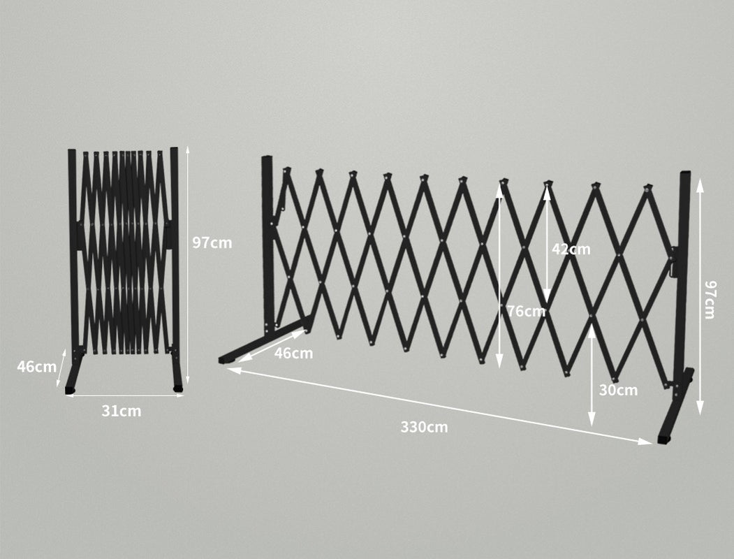 Garden Yard Fence Aluminium Barrier Garden Fencing Security Gate Dog Pet Outdoor