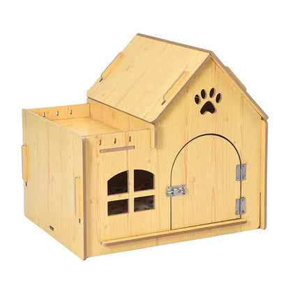Indoor/Outdoor Wooden Pet House 